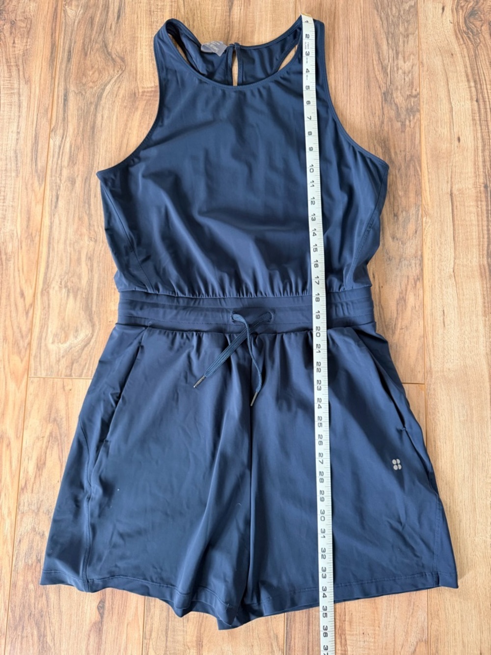 Sweaty Betty Explorer Shorts Romper Navy Athletic Tennis Pickleball Outfit M/8 - Picture 7 of 10